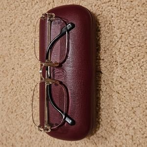 Vintage Cartier Rectangle Glasses And Case